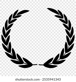 Wreaths and branches with leaves. Hand drawing laurel wreaths and branches collection. Laurels wreaths, swirls, twigs and flower ornaments. Herbs, flowers and plants elements. Design elements.