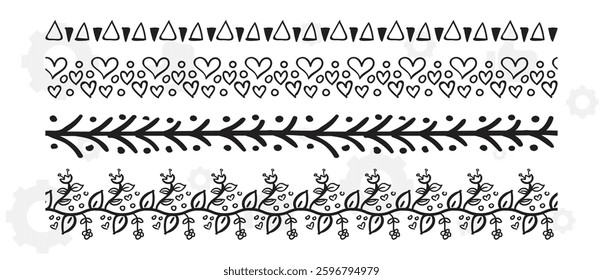 wreaths and branches with leaves. Hand drawing laurel wreaths and branches collection. Laurels wreaths, swirls, twigs and flower ornaments. Herbs, flowers and plants elements. Design elements.