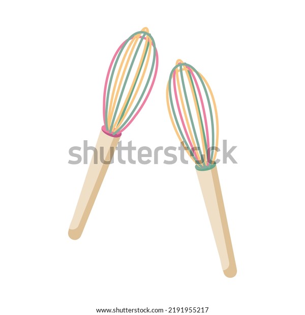 Wreaths Vector Illustration Colored Chefs Whisk Stock Vector (Royalty ...