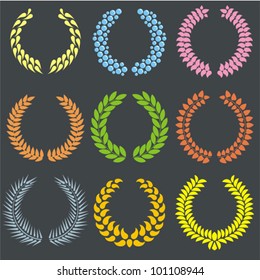 wreaths vector set