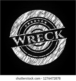 Wreck on blackboard
