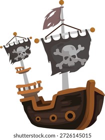 Wreckage of old pirate ship