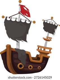 Wreckage of old pirate ship