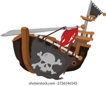 Wreckage of old pirate ship