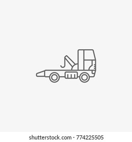 wrecker truck vector icon