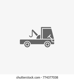 wrecker truck vector icon