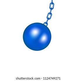 Wrecking ball in blue design 