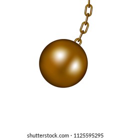 Wrecking ball in brown design 