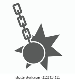 Wrecking Ball Icon, Chain Ball Vector