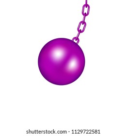 Wrecking ball in purple design 