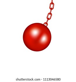 Wrecking ball in red design 