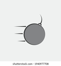 wrecking ball vector icon dmeolishing