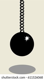 Wrecking ball, vector illustration