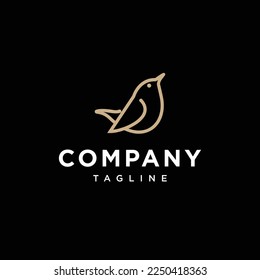 
Wren Bird Line Art Vector logo icon vector Template