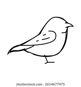 wren bird line icon vector. wren bird sign. isolated contour symbol black illustration