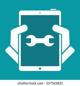 Wrench - Assistance vector web icon