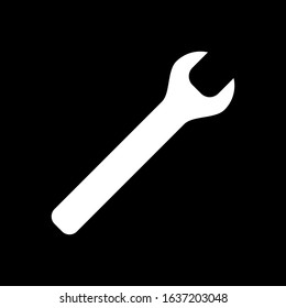 Wrench and background as icon