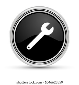wrench black button with silver frame