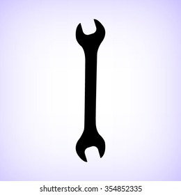 Wrench -  black vector icon