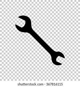Wrench  - black vector icon