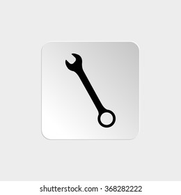 Wrench  - black vector icon