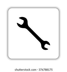 Wrench  - black vector icon
