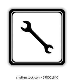 Wrench  - black vector icon