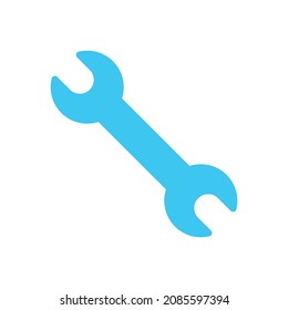 Wrench blue icon for apps and web sites