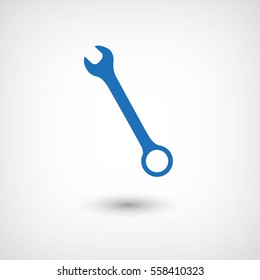 Wrench  - blue vector icon