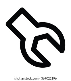 Wrench Bold Line Vector Icon