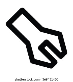 Wrench Bold Line Vector Icon 