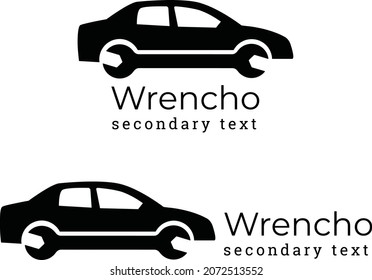 Wrench Car Logo Car Repair Wash
