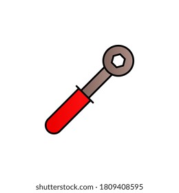 Wrench, carpenter color gradient vector icon
