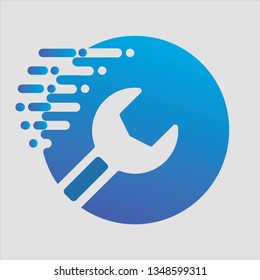 wrench in a circle icon vector -
company logo engaged in the field of repair and service