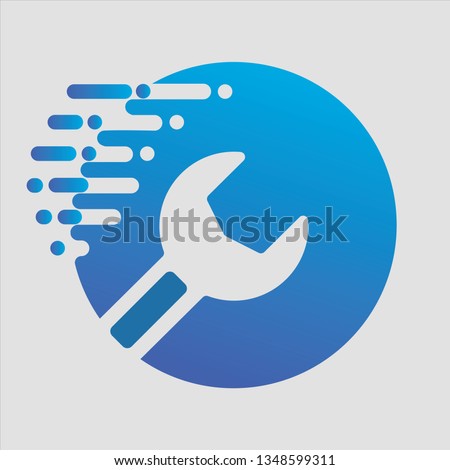 wrench in a circle icon vector -
company logo engaged in the field of repair and service