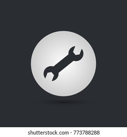 wrench circle icon, vector illustration