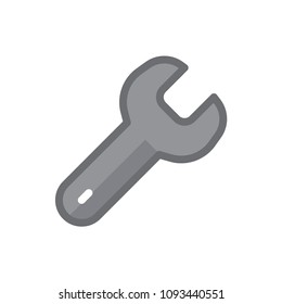 Wrench colored vector icon. Isolated on white background