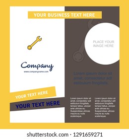 Wrench Company Brochure Template. Vector Busienss Template