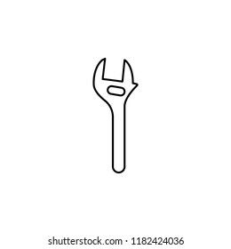 wrench concept line icon. Simple element illustration. wrench concept outline symbol design from construction tool set. Can be used for web and mobile UI/UX