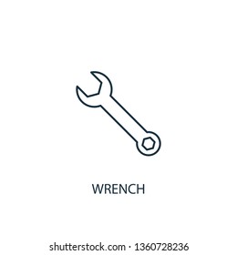 wrench concept line icon. Simple element illustration. wrench concept outline symbol design. Can be used for web and mobile UI/UX