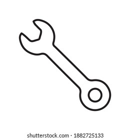 Wrench Construction hardware tools line icon