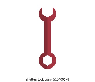 wrench construction repair fix engineering tool equipment image vector icon logo