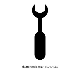 wrench construction repair fix engineering tool equipment image vector icon logo silhouette