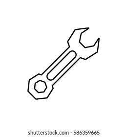 Wrench construction tool icon vector illustration graphic design