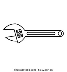 wrench construction tool isolated icon