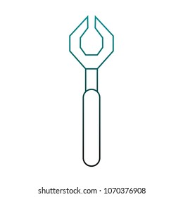 Wrench construction tool on blue lines