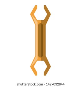 Wrench construction tool symbol isolated illustration editable image