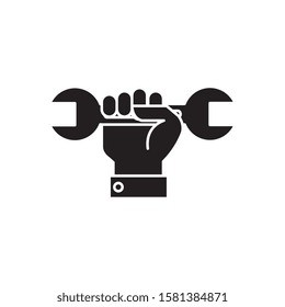 wrench design, Construction work repair reconstruction industry build and project theme Vector illustration