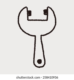wrench doodle drawing