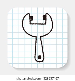 wrench doodle drawing